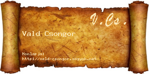 Vald Csongor névjegykártya